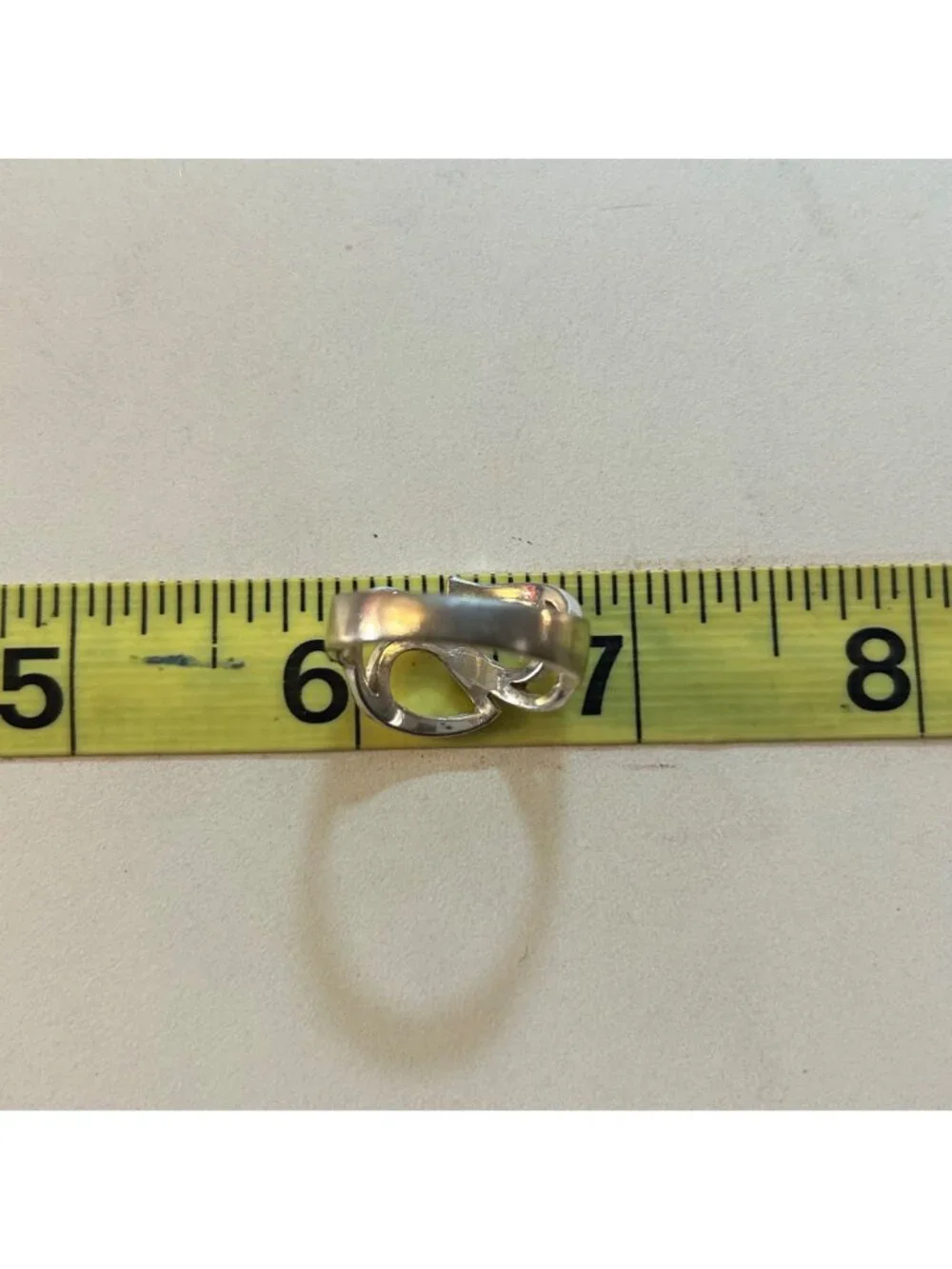 Double Teardrop Design Sterling Silver 925 Bypass Statement Ring Size 8.25